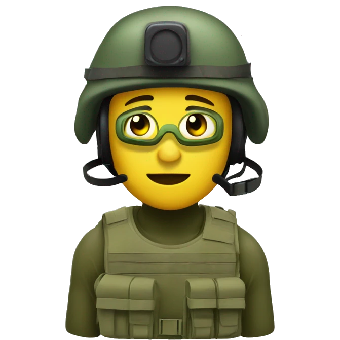 Soldier night vision goggles emoji