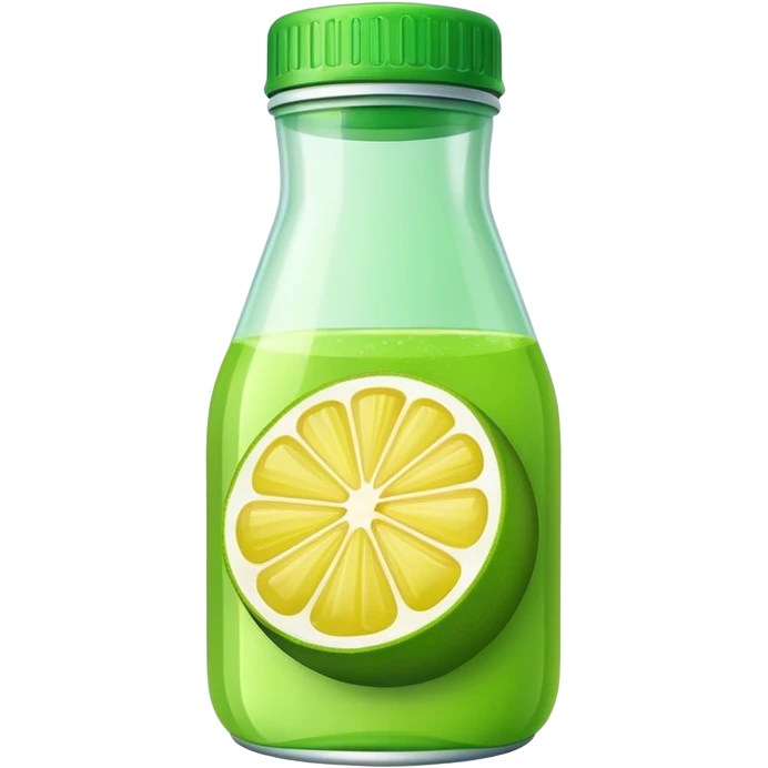 Green lemon juice bottle emoji