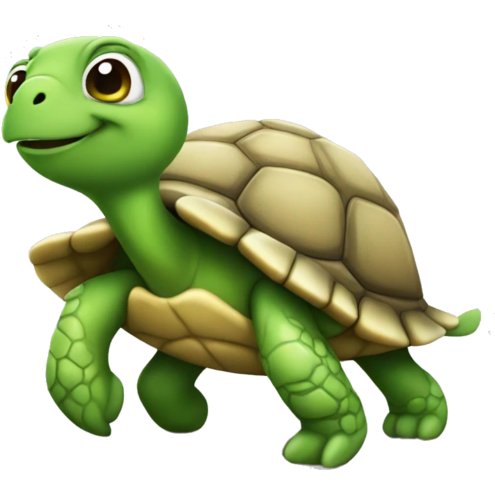 cute turtle walking emoji