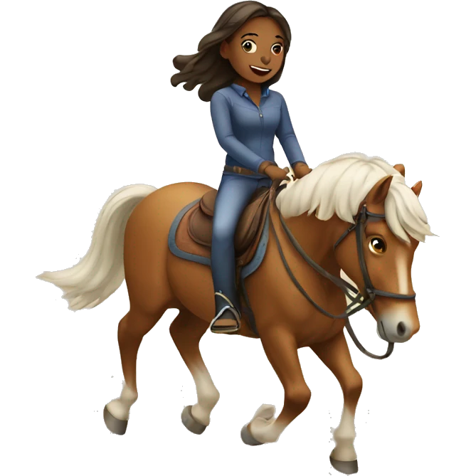 Girl riding horse emoji