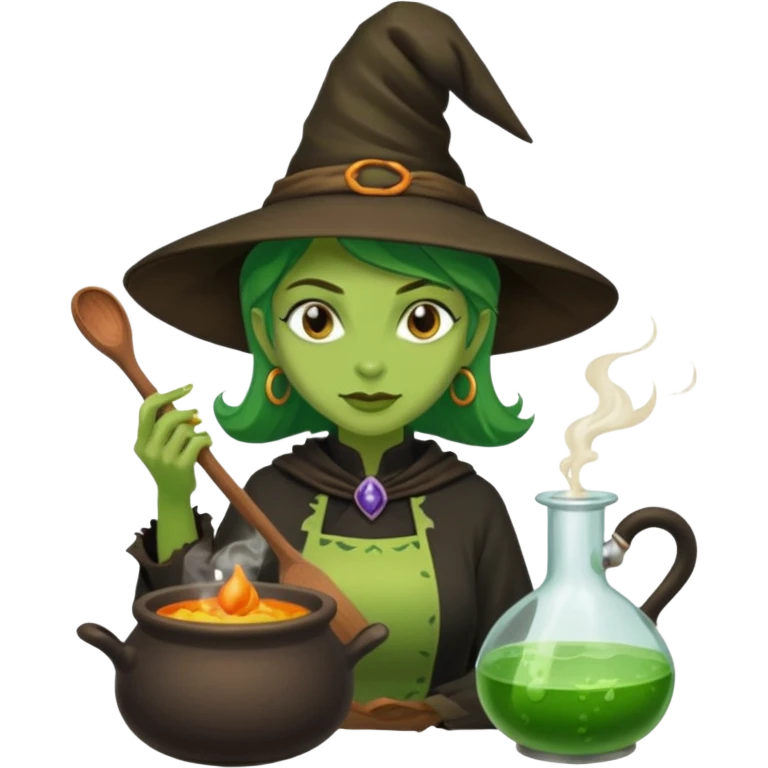 green witch cooking potion emoji