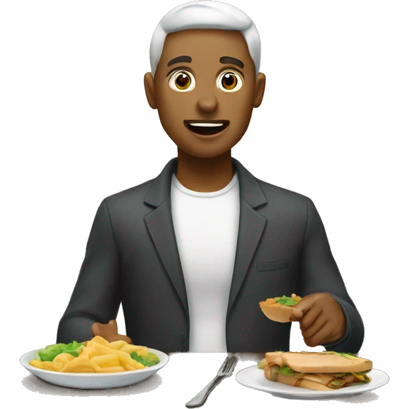 Une personn entran de manger emoji