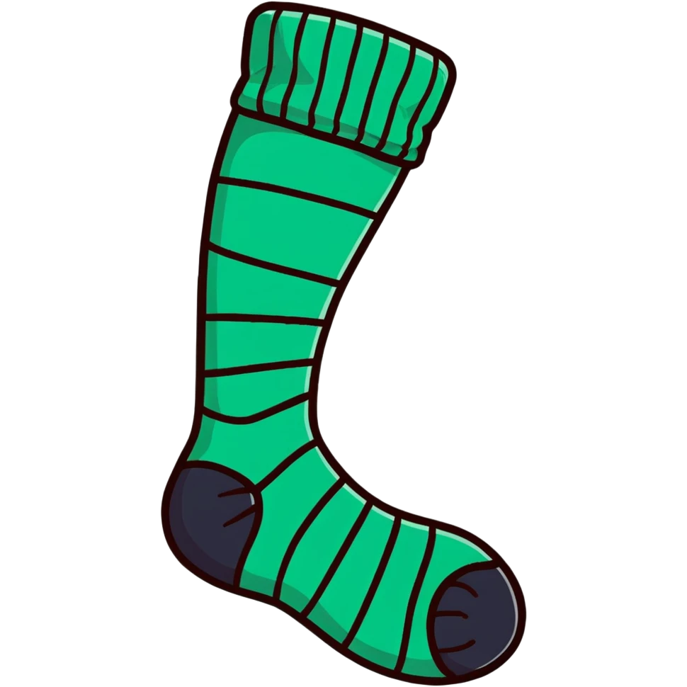 feet with striped socks emoji