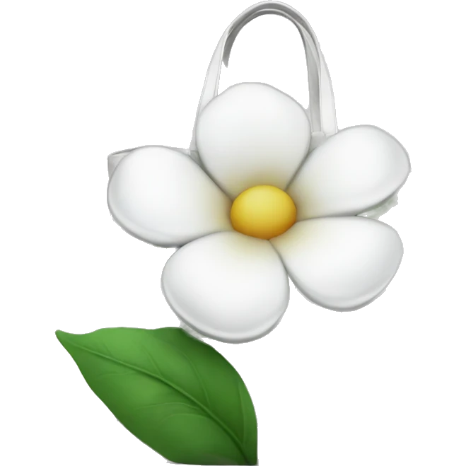 White flower bag emoji
