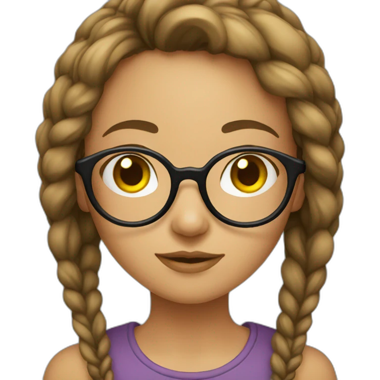 Glasses girl emoji