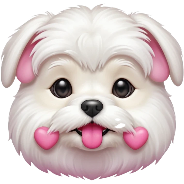 small maltese kissing emoji