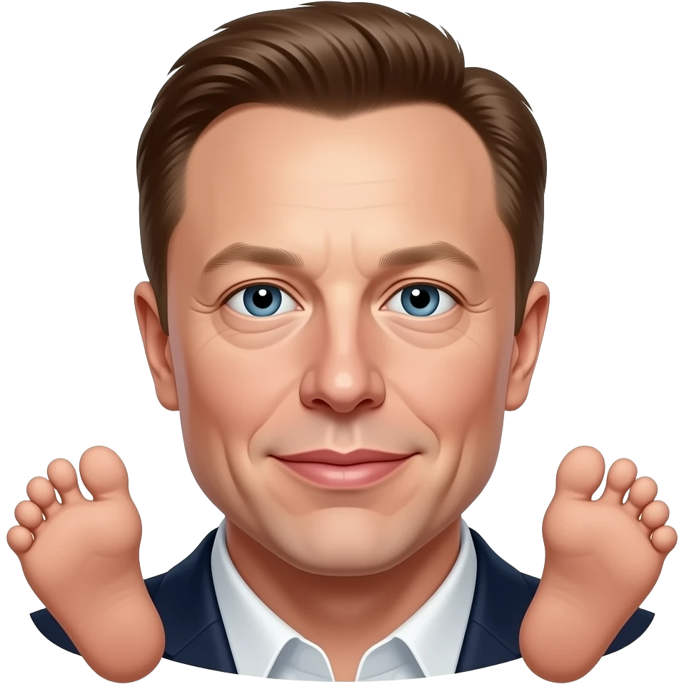 Elon musk toes emoji