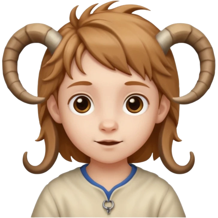 child with goat horn emoji