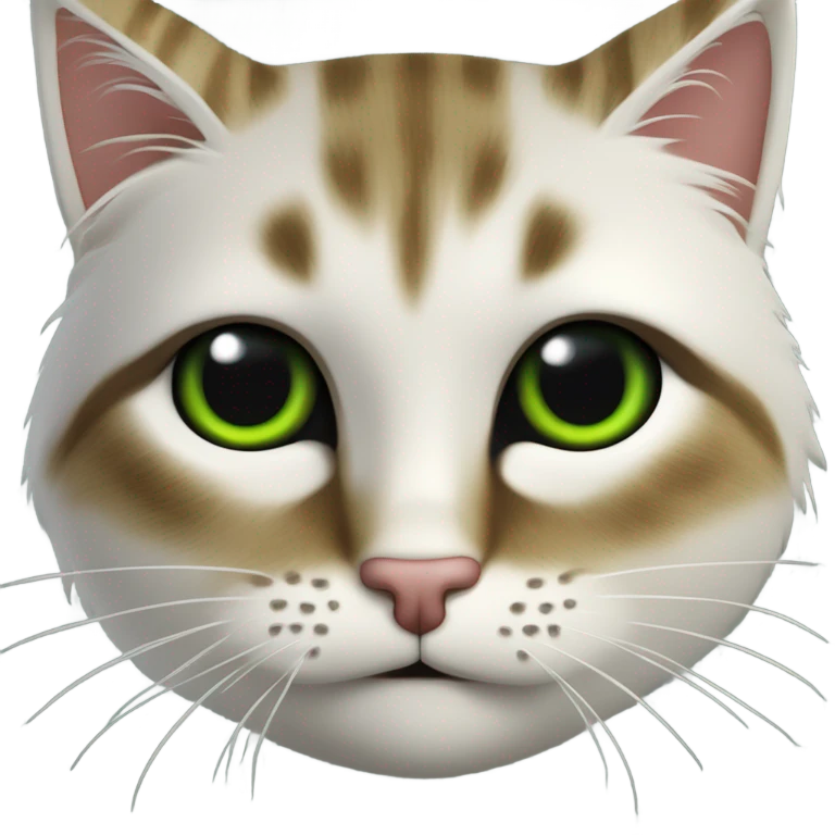 Chat gouttière yeux vert  emoji