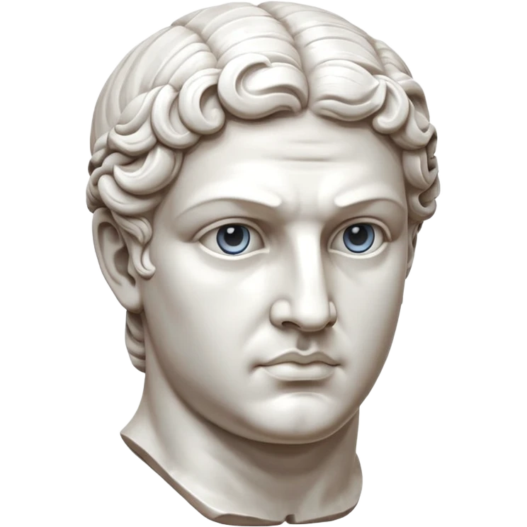 white marble greek statue head  emoji