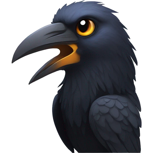 Crow with halo emoji