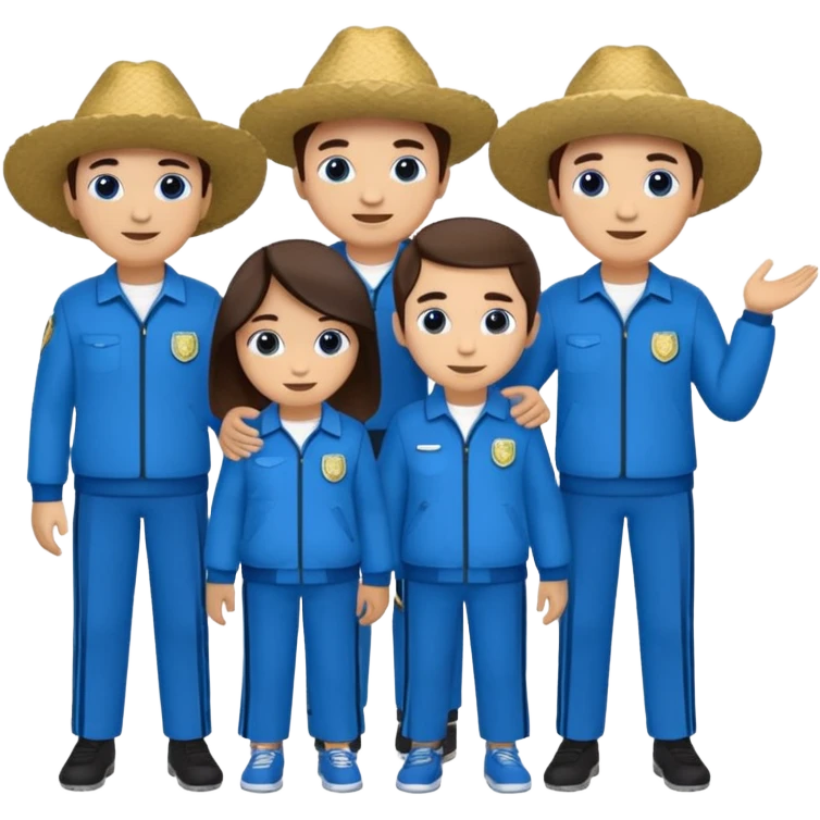 Amigos azul mari bjo emoji