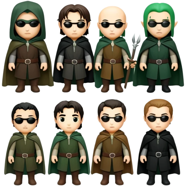 The heroes of the Lord of the Rings and the Matrix  emoji