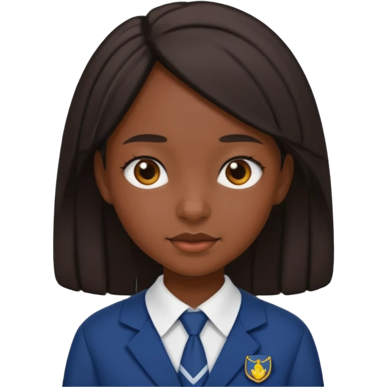 School uniform black girl emoji