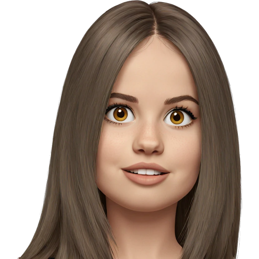 portrait of girl with brown hair emoji
