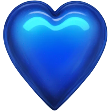 Neon glass cobalt heart  emoji