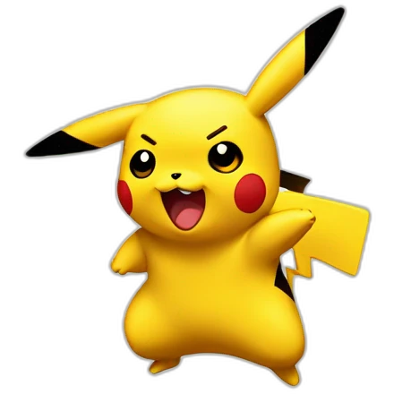 Pickachu qui fait une attaque éclaire emoji
