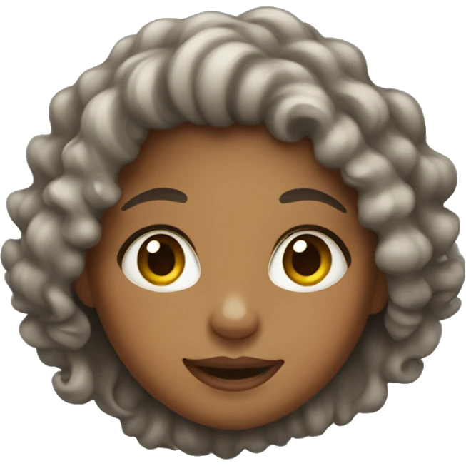 A girl with curly hair emoji