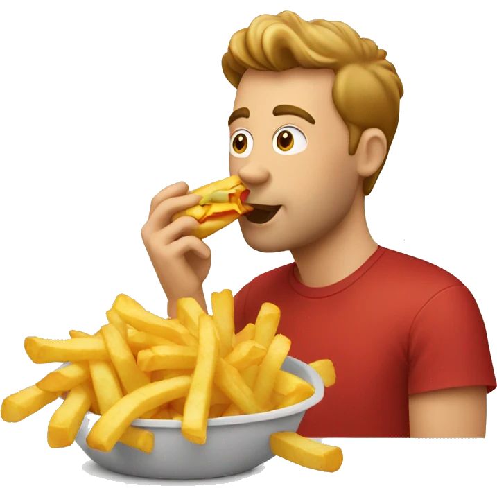 Belgian Guy eating fries emoji