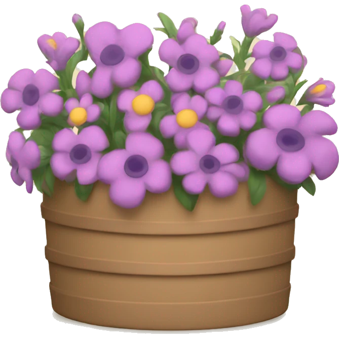 Round box with flowers emoji