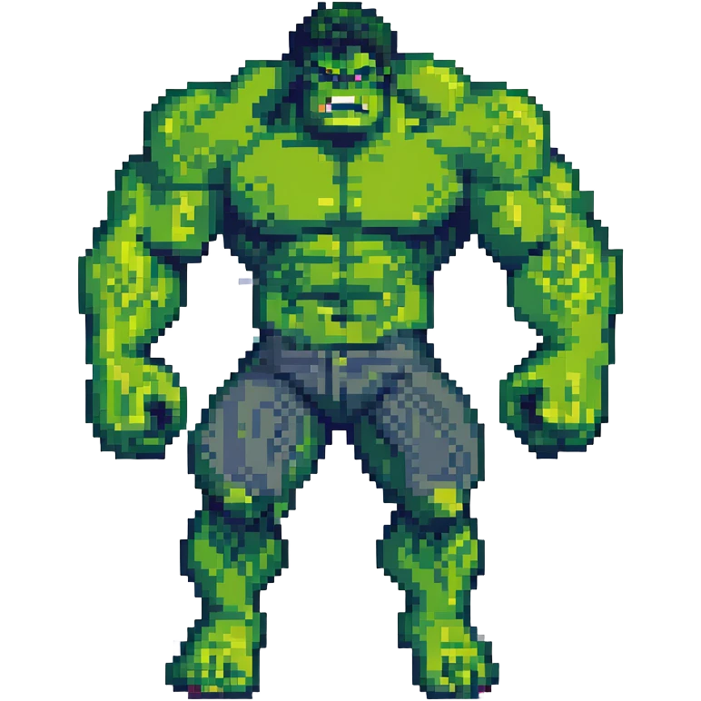 Hulk muscular green superhero in a dynamic pose emoji