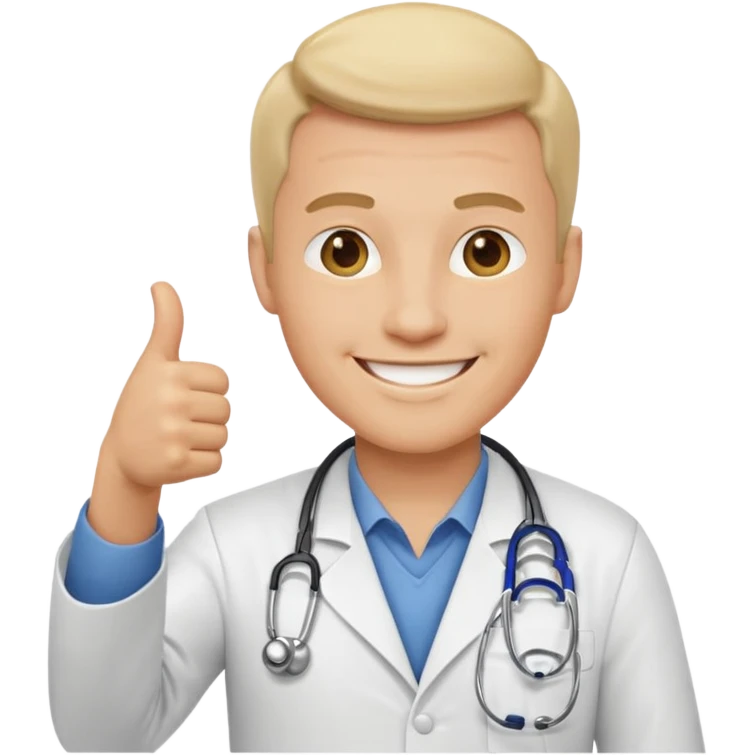 남자 의사가 그러지 않아도 된다는 이모지를 만들어줘 emoji