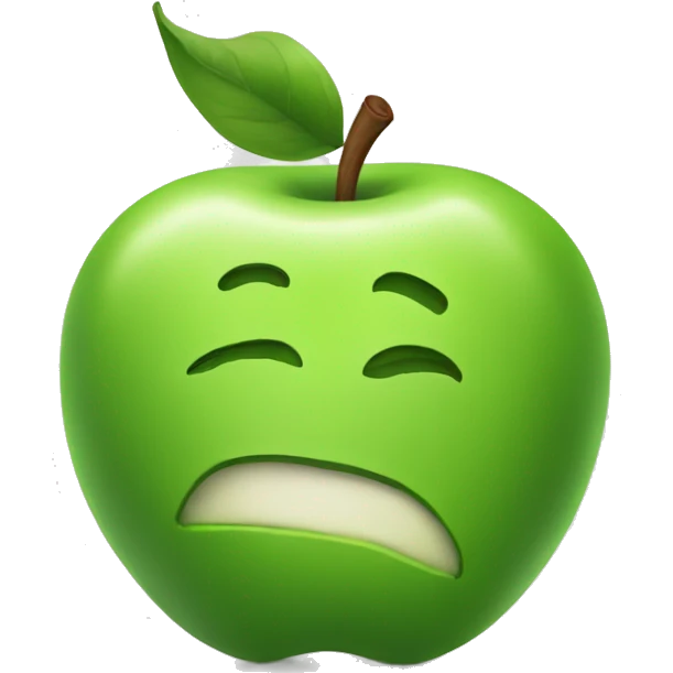 Green apple emoji