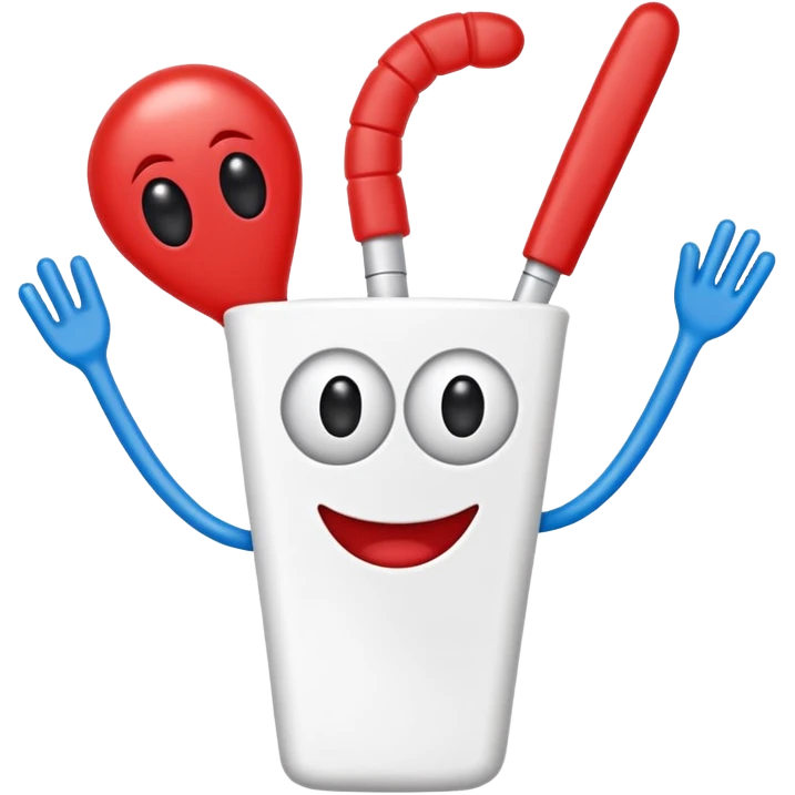 A fork mascot like forky in toy story emoji