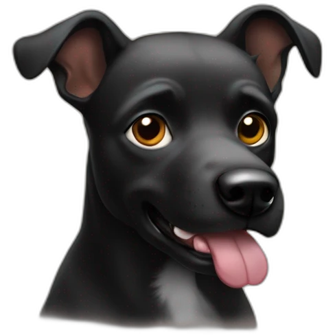 Dogchien noir bières emoji