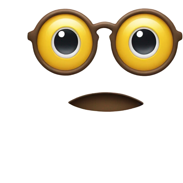 An emoji making two circles with its hands around its eyes, as if imitating glasses emoji