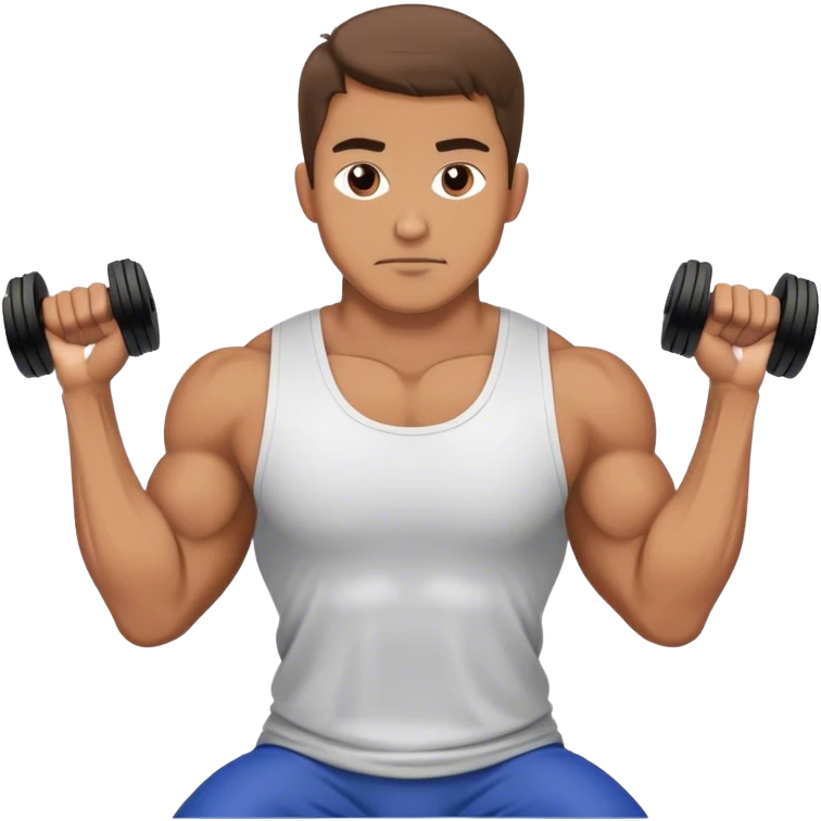 man weighted wrist curl emoji