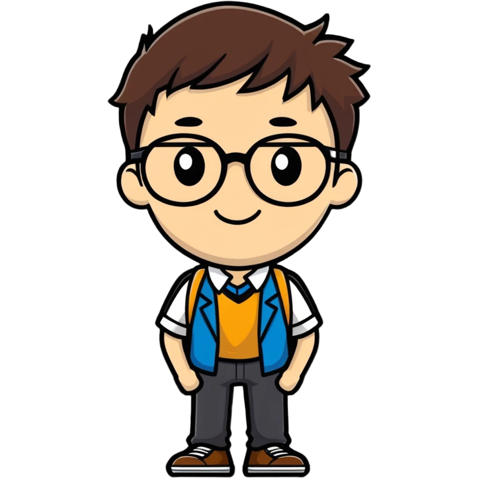 tall brunette hot nerdy boy emoji