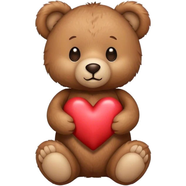 teddy bear with heart emoji