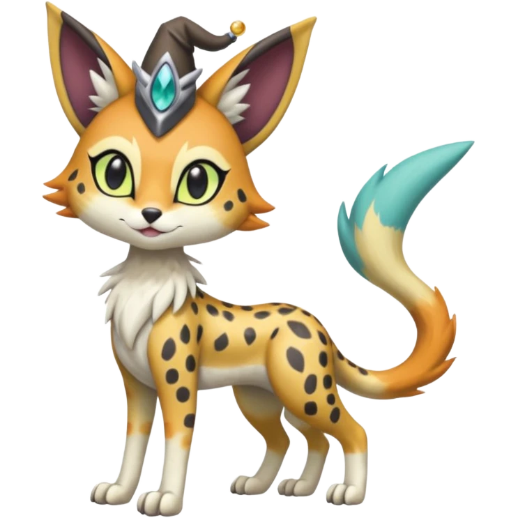 Colorful Witchy Edgy soft fruity Meloetta-Trico-Silvally-Nargacuga-Sergal-Serval-Cresselia-Fakémon-creature-hybrid emoji