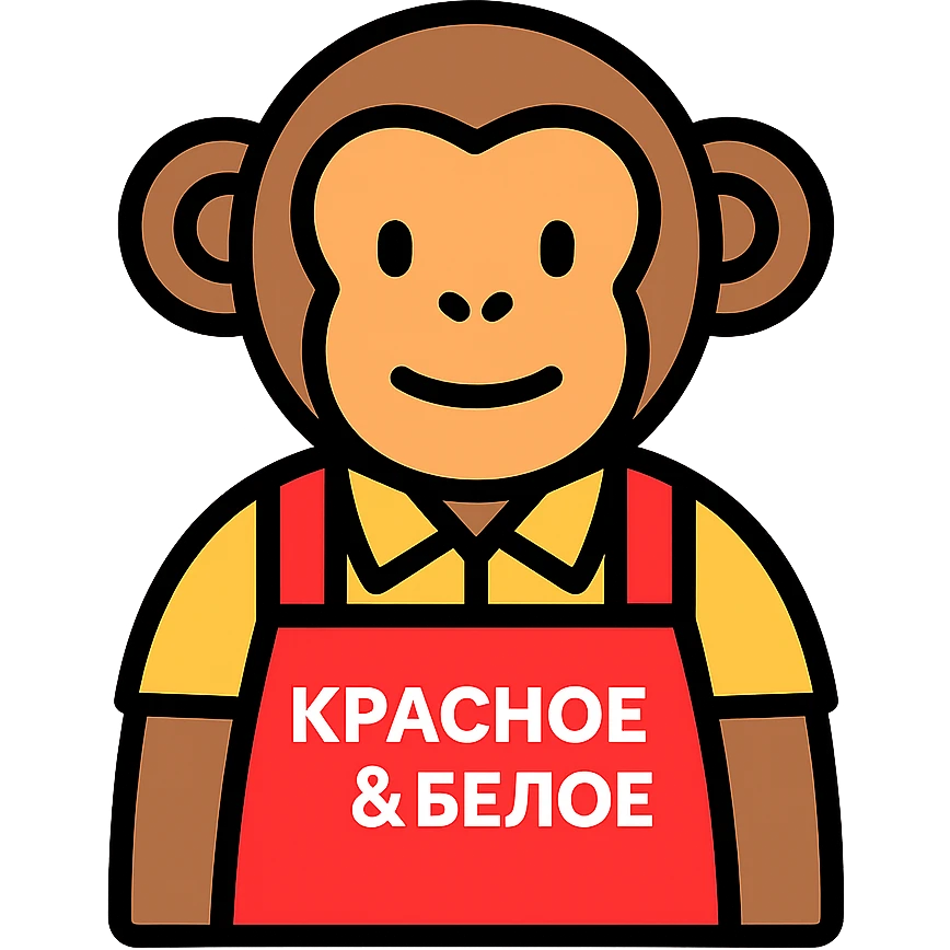 A monkey wearing a Krasnoye & Beloye uniform emoji