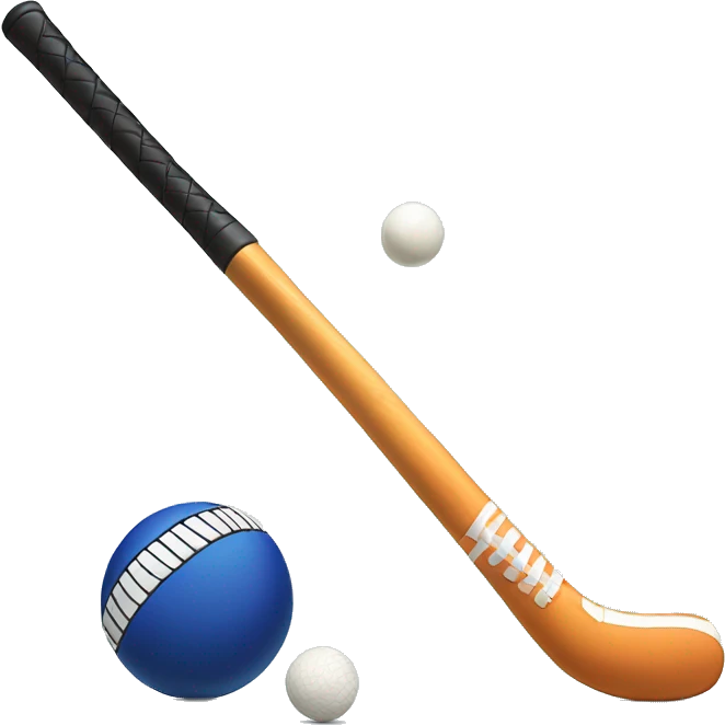 Field Hockey stick and ball emoji