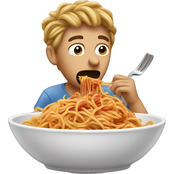 Me eating spaghetti emoji