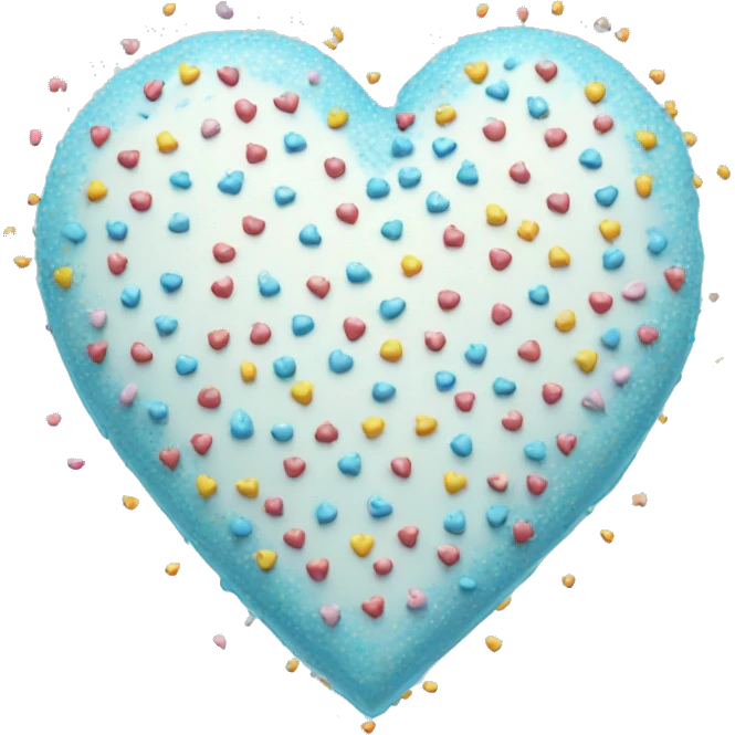 light blue heart with sprinkles  emoji