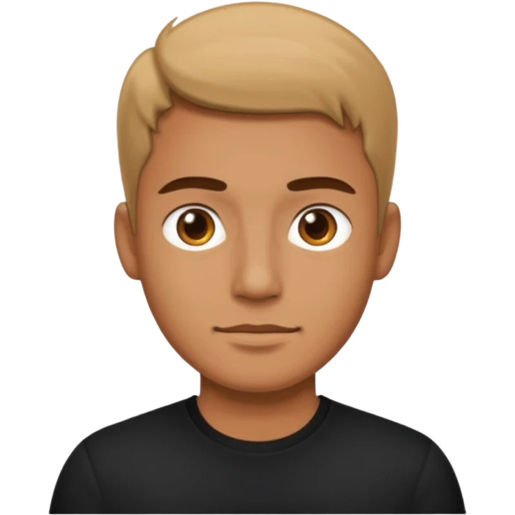 ⁶🤷🏾‍♂️⁷ change color of the shirt to black  emoji