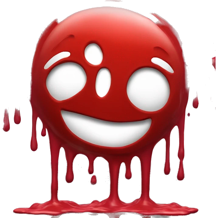 Red paint splash splatter dripping emoji