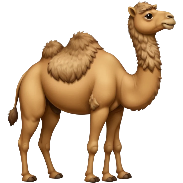 camel, standing, friendly expression emoji