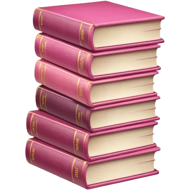 Libros en tonos rosas emoji
