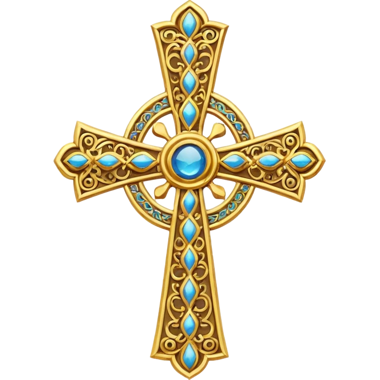 Eastern Orthodox cross. Transparent bakgrund. emoji