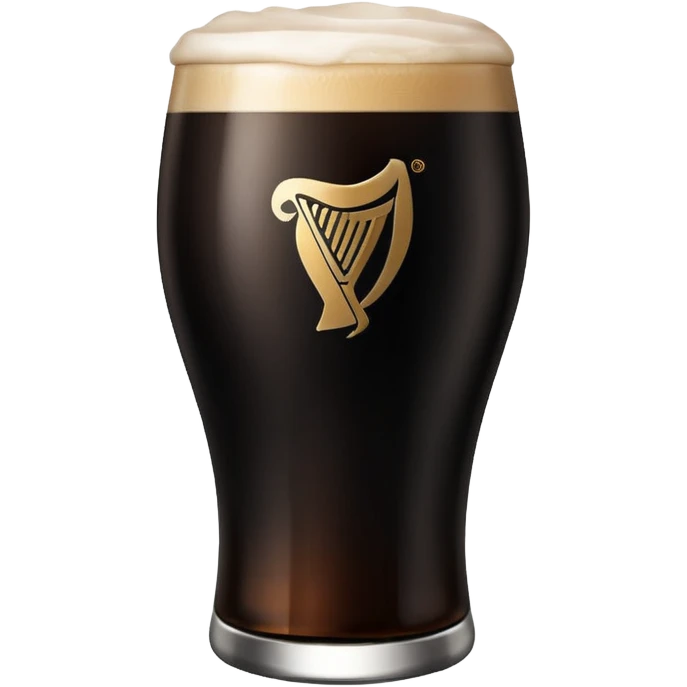 pint of guinness with flat head emoji