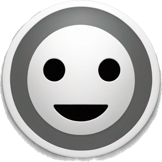 Gray circle with a white S emoji