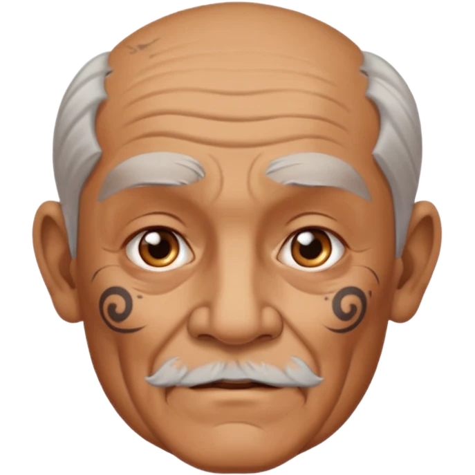 old man with tattoos on face emoji