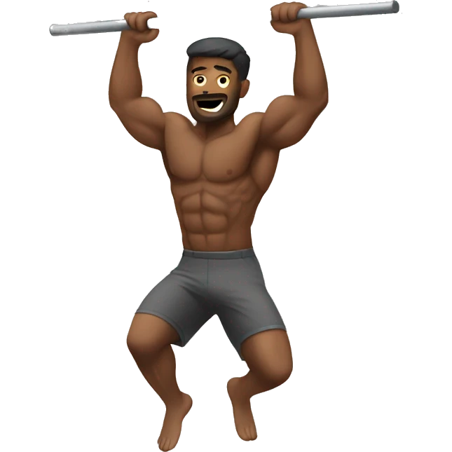 Man doing a bar muscle up  emoji