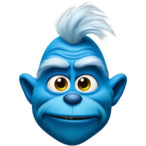 Blue grinch  emoji
