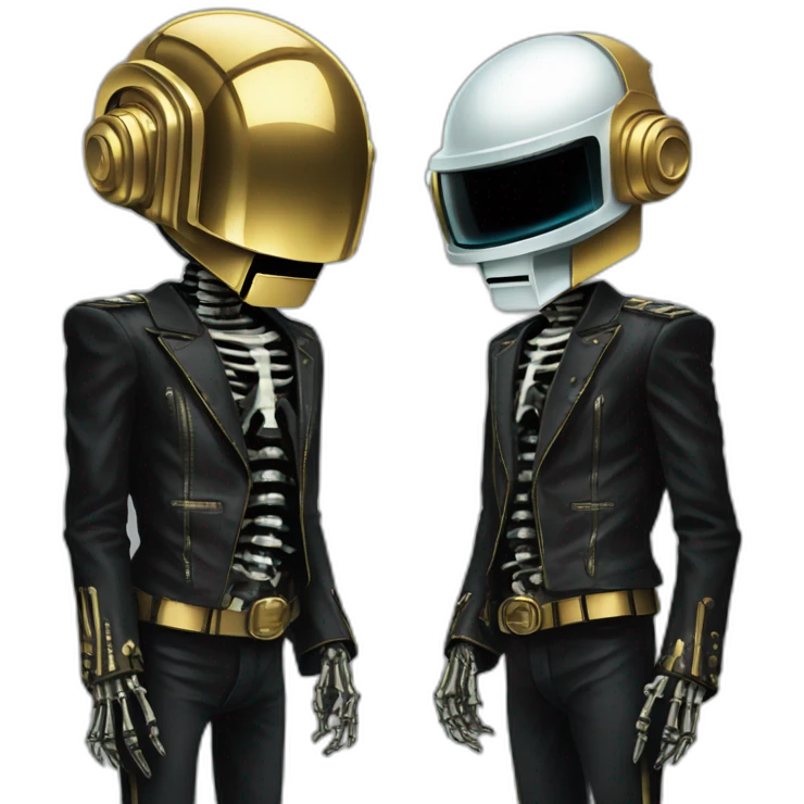 Daft punk skeletons emoji