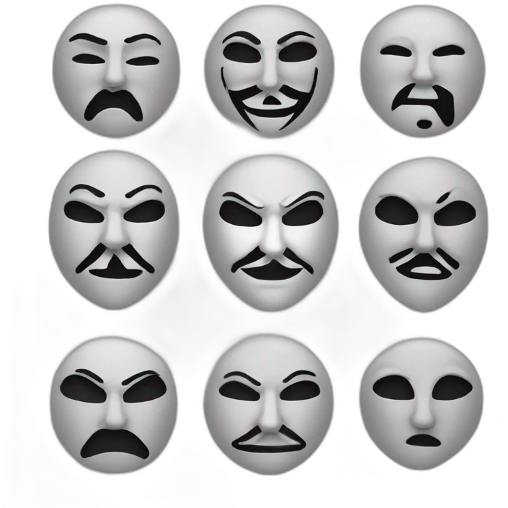 We are Anonymous , We are Legion , we do not for.... , Anonymous logo emoji